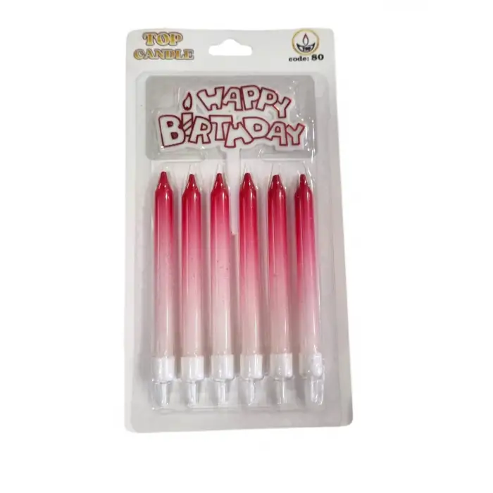 TOP CANDLE MUM METALİK 10 CM KOD:80 6 LI