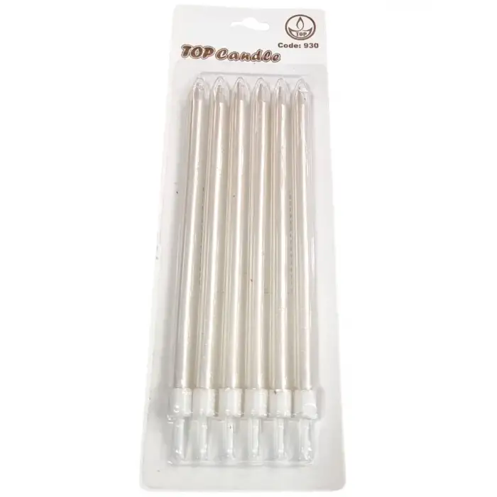 TOP CANDLE MUM METALİK 15 CM KOD:930 6 LI