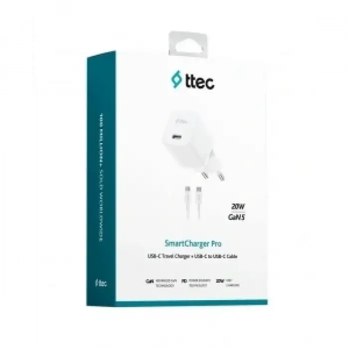 TTECH HIZLI ŞARJ ALETİ 20W GAN5 IPHONE 2TC20LB