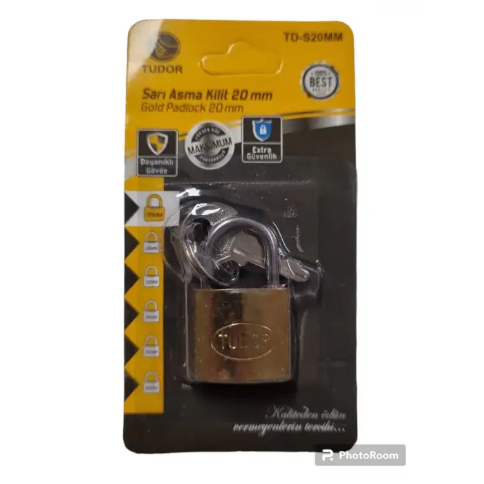 TUDOR ASMA KİLİT SARI 20 MM VKM TD-S20MM