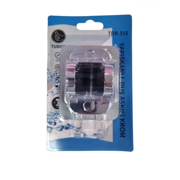 TUDOR YAPIŞKANLI DUŞ ASKISI KROM VAKUMLU TDR-316