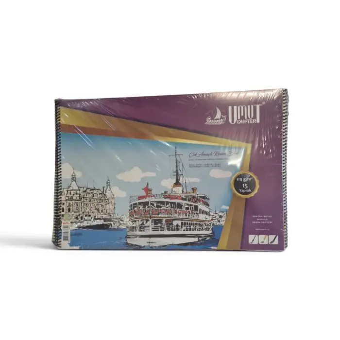 U-DEEP 35X50 KK 15 YP. SPİR. RESİM DEFTERİ (PK-12)