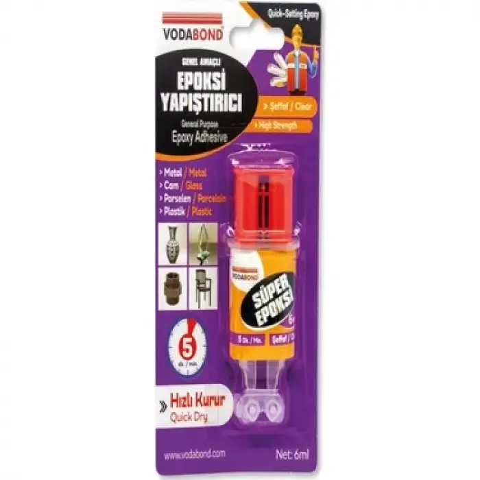 VODABOND EPOKSİ YAPIŞTIRICI ŞEFFAF 6 ML 3027