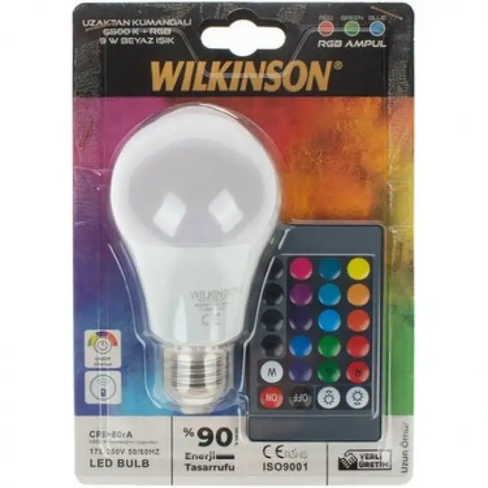 WILKINSON LED AMPUL KUMANDALI 9W RGB WLK-01