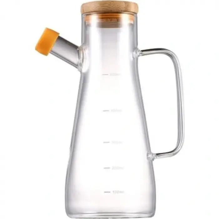 YAKUT CAM ŞİŞE YAĞDANLIK BAMBU KAPAKLI 900 ML 9928