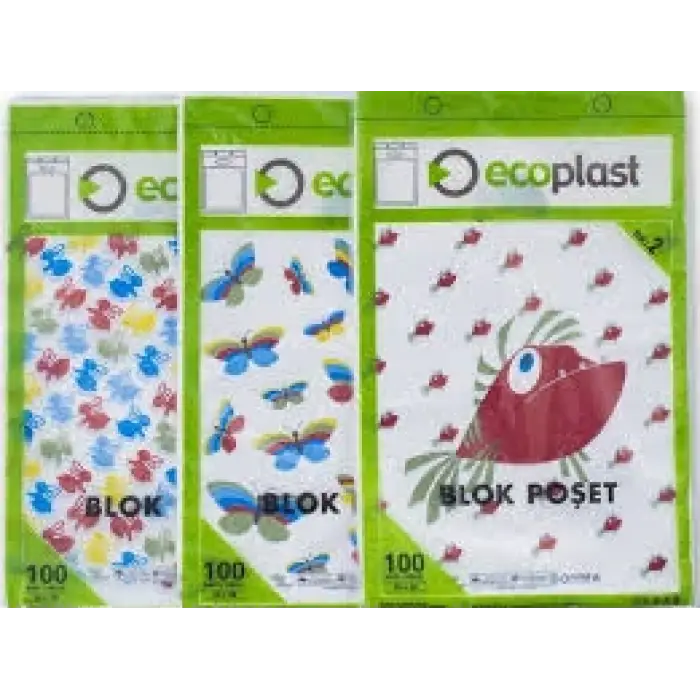 YETGİN CIRTLI POŞET (BLOK) 26X38 NO:2 BEYAZ 100 LÜ