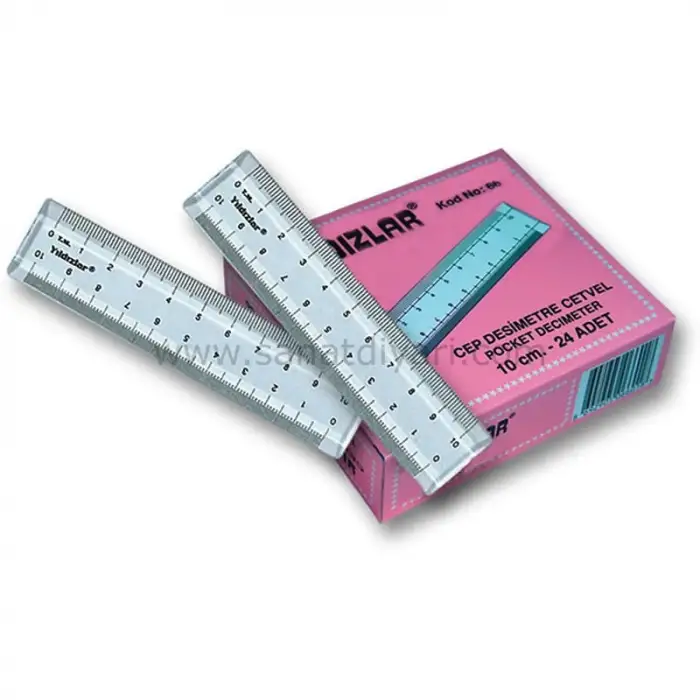 YILDIZLAR CETVEL CEP DESİMETRE 10 CM 24 LÜ NO:66