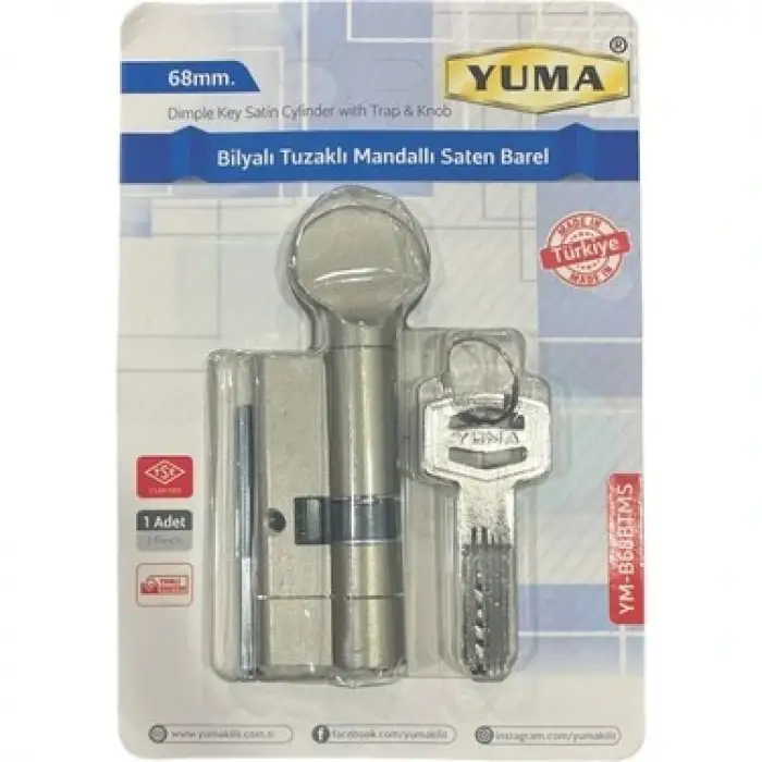 YUMA BİLYALI TUZAKLI MANDALLI BAREL 68 MM SATEN B68BTMS