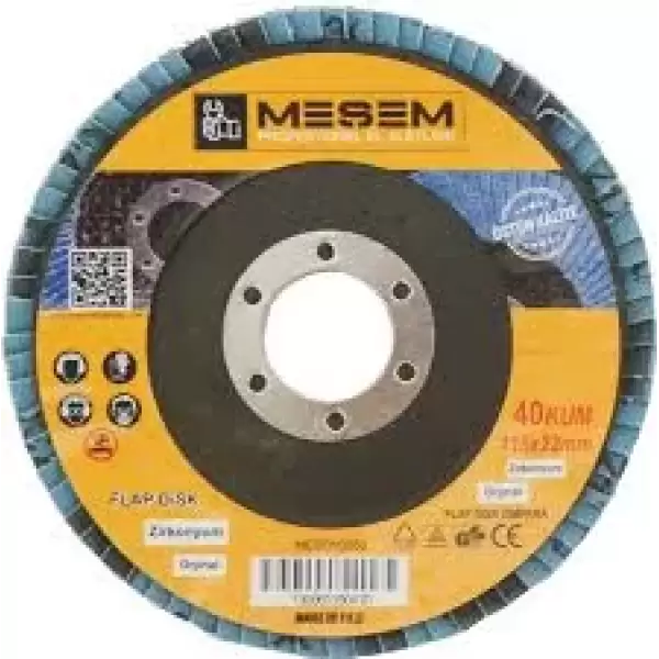 MEŞEM FLAP DİSK ZIM.115X22 MM 80 KUM 10 LU 3552