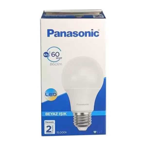 PANASONİC LED AMPUL 8,5W BEYAZ IŞIK E27 (KT-20 Lİ)