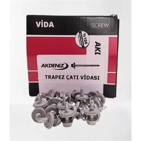 AKDENİZ TRAPEZ ÇATI VİDASI 5,5 X 32 MM 400 LÜ