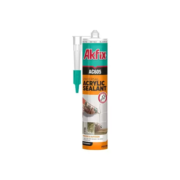 AKFİX AS-605 AKRİLİK MASTİK BEYAZ 500 GR