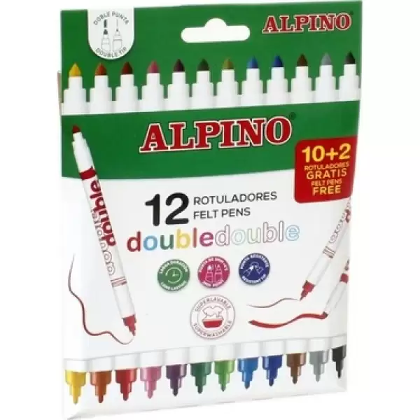 ALPINO KEÇELİ KALEM ÇİFT TARAFLI 12 RENK AR-2013