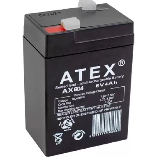 ATEX IŞILDAK AKÜSÜ AX604 6V4AH