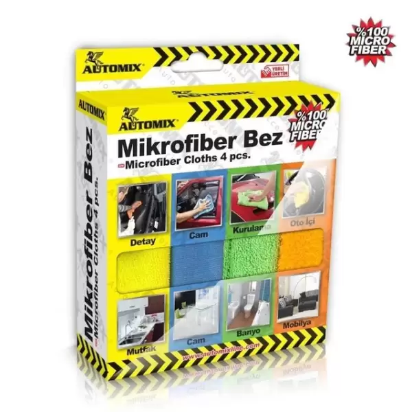 AUTOMIX MİKROFİBER BEZ 4 LÜ 23208