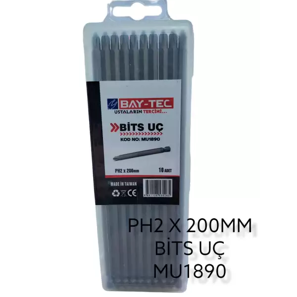 BAY-TEC BİTS UÇ PH2-200MM KARE YILDIZ MU-1890 10LU