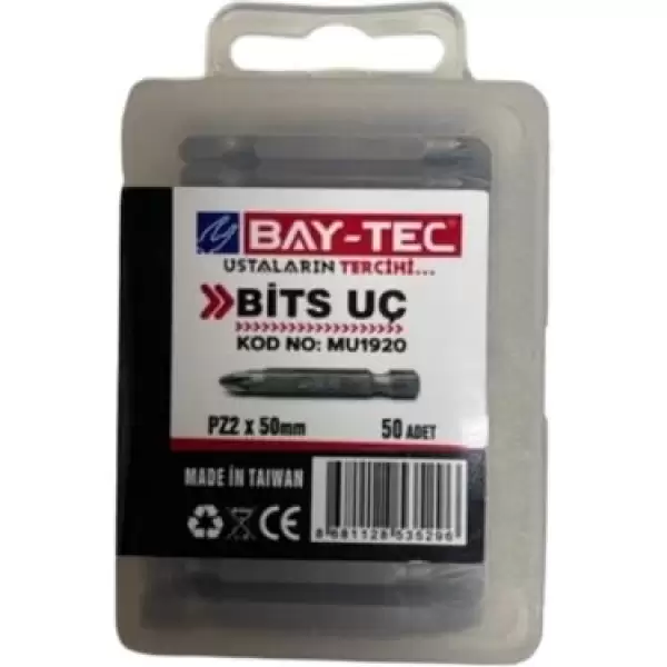 BAY-TEC BİTS UÇ PZ2-50MM KARE POZİ MU-1920 50 Lİ