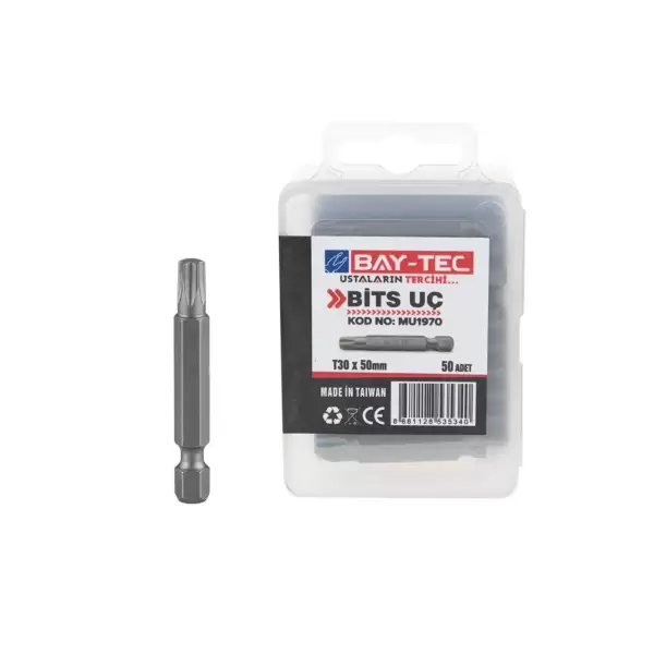 BAY-TEC BİTS UÇ T30X50 MM 1970(PK-10-KT-50 Lİ)