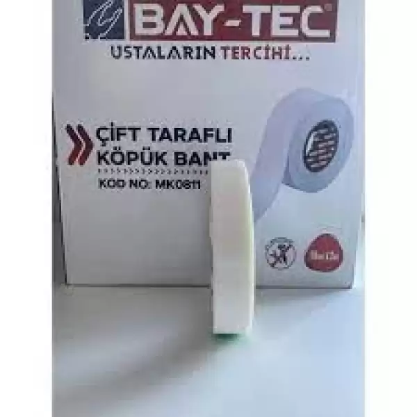 BAY-TEC ÇİFT TARAFLI KÖPÜK BANT 18 MM X2MT MK-0811