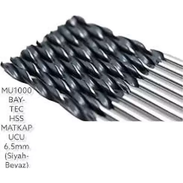 BAY-TEC MATKAP UCU HSS SİYAH BEYAZ 6 MM 0990 10 LU