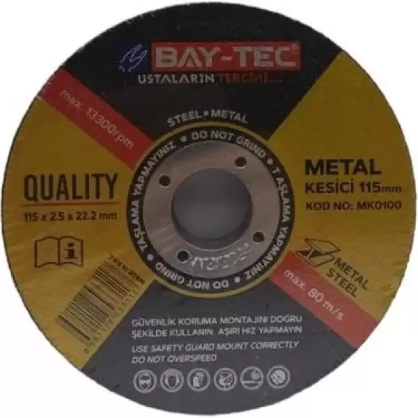 BAY-TEC METAL KES.TAŞ 115 MM 0100(PK-5 Lİ)-(KT-25)