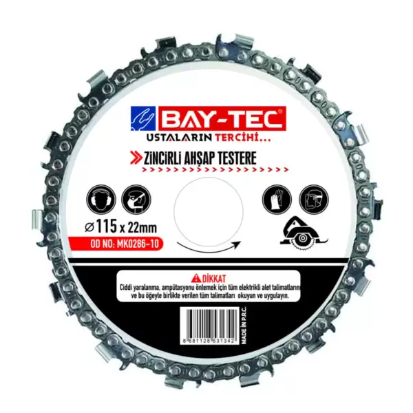 BAY-TEC ZİNCİRLİ AHŞAP TESTERE 180 MM MK-0286-12