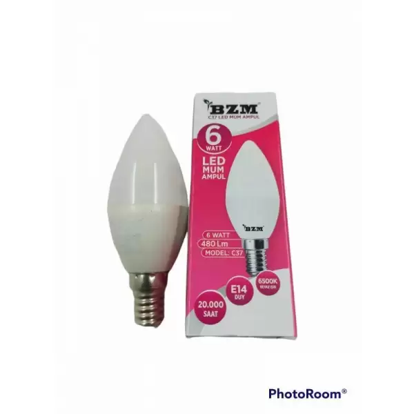 BİZİM LED MUM AMPUL 6 WATT C37 (KUTU-40 LI)