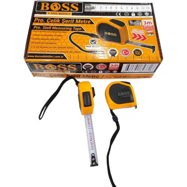 BOSS PRO ÇELİK ŞERİT METRE 3X16 MM 84371(PK-16 LI)