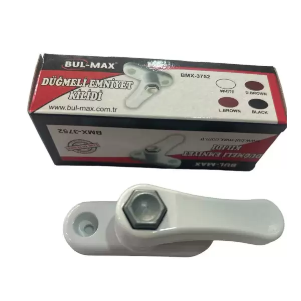 BUL-MAX EMNİYET KİLİDİ PİMAPEN DÜĞMELİ BEYAZ 3752