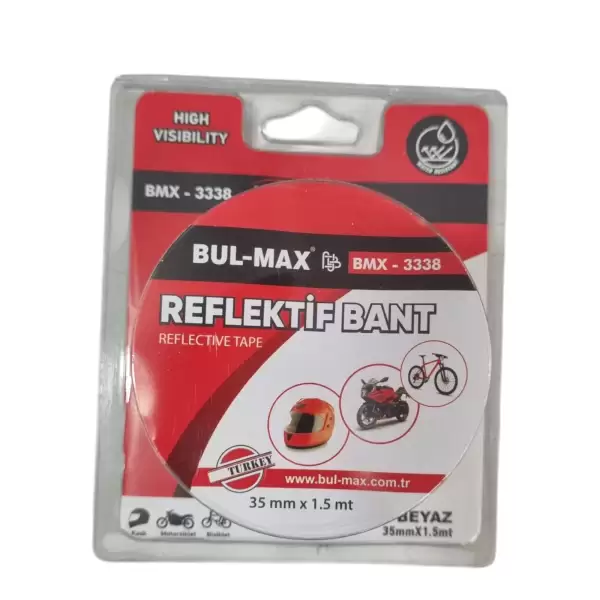 BUL-MAX REFLEKTİF BANT 35MMX1,5 MT BEYAZ BMX-3338