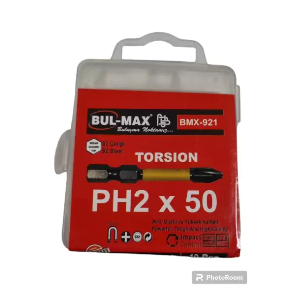 BUL-MAX TORSION BİTS UÇ PH2 X 50 BMX-921(PK-10LU)