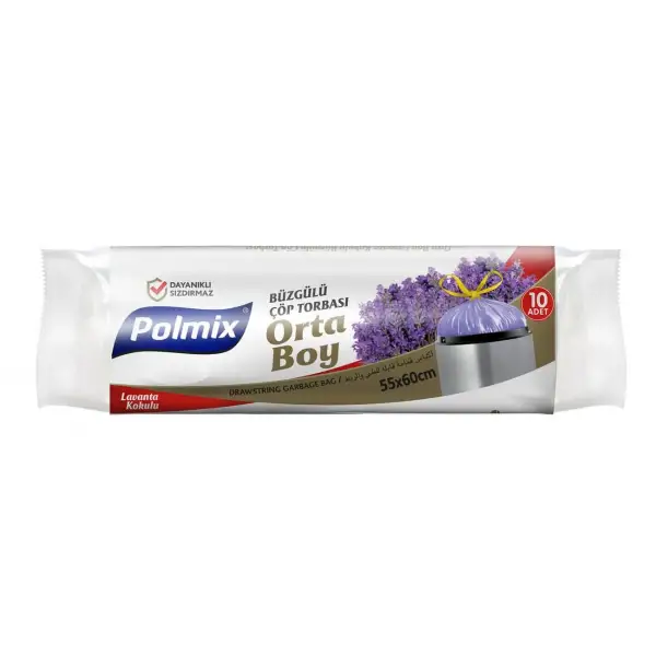 BÜZGÜLÜ ÇÖP POŞETİ ORTA10 LU SK-205 (KL-50 Lİ)