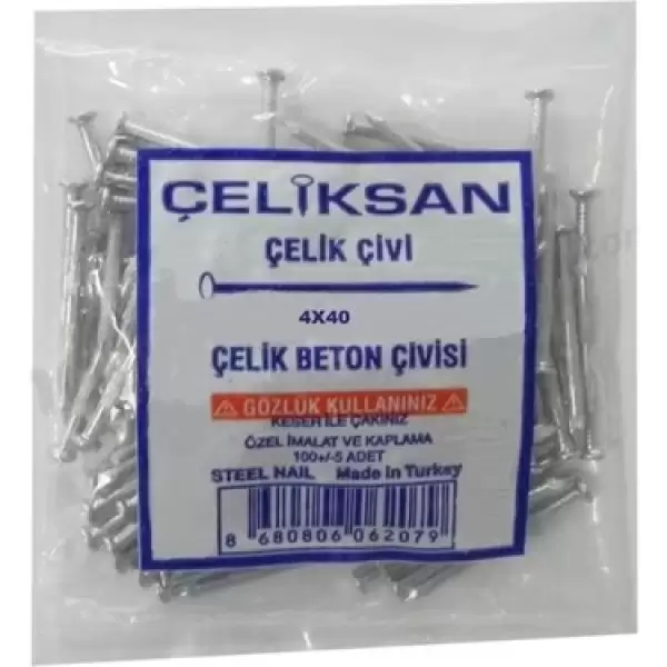 ÇELİKSAN ÇELİK BETON ÇİVİSİ 4 X40 018050