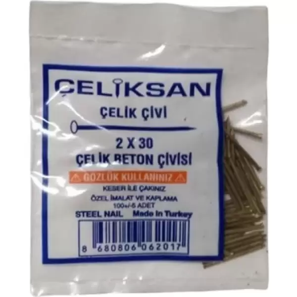 ÇELİKSAN ÇELİK BETON ÇİVİSİ SARI 2 X30 018020