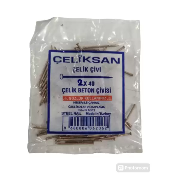 ÇELİKSAN ÇELİK BETON ÇİVİSİ SARI 2 X40 018050