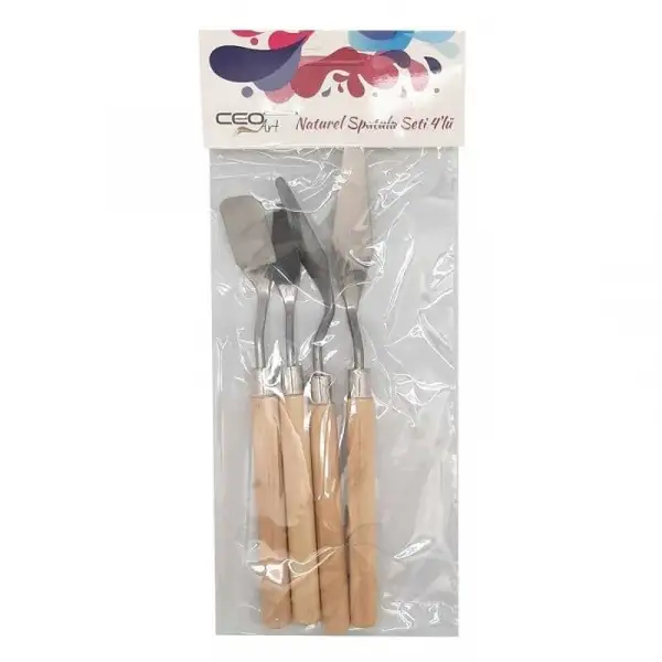 CEOART NATUREL SPATULA SETİ 4 LÜ SN-0012