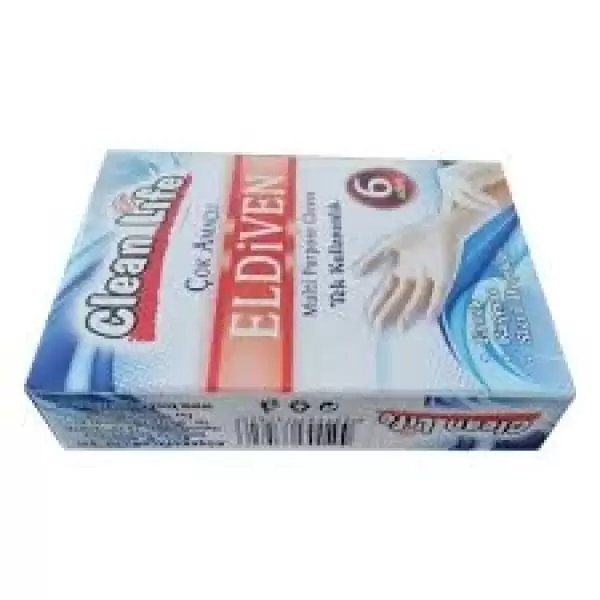 CLEAN LİFE MUAYENE ELDİVENİ 6 LI (PKT-24 LÜ)