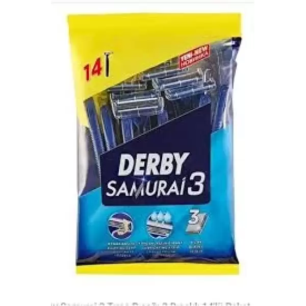 DERBY SAMURAİ 3 BIÇAKLI 14 LÜ (KUTU-4 LÜ)