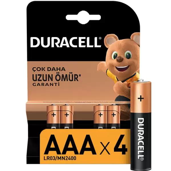 DURACELL İNCE PİL AAA MN-2400 4 LÜ (PKT-4X10 LU)