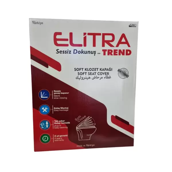 ELİTRA SOFT ZERO KLOZET KAPAĞI YAVAŞ KAPANAN