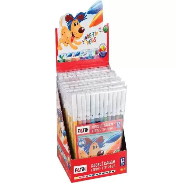 FATİH KEÇELİ BOYA KALEMİ 12 RENK 34020 (PKT-12 Lİ)