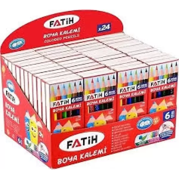 FATİH KURU BOYA 6 RENK 33006 (PKT-48 Lİ)