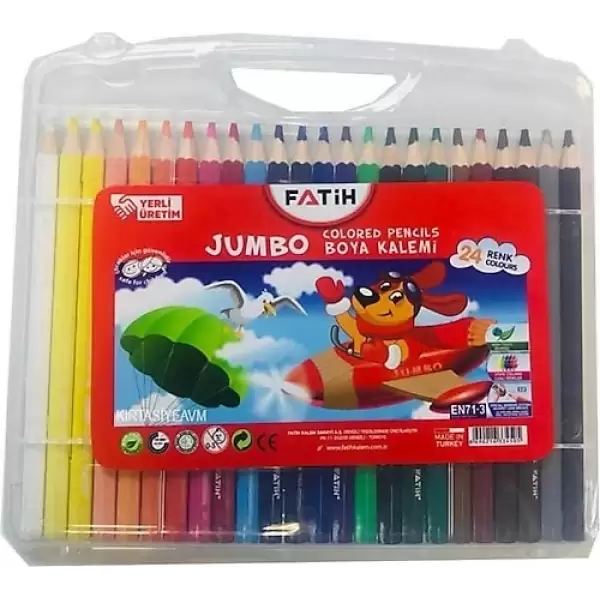 FATİH KURU BOYA JUMBO 24 RENK ÇANTALI