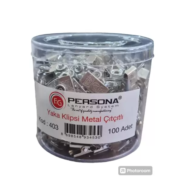 FG PERSONA YAKA KLİPSİ METAL ÇITÇIT.403(PK-100 LÜ)