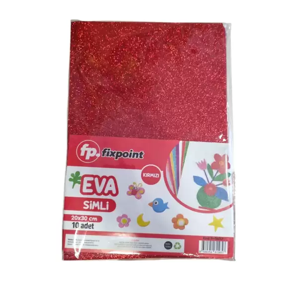 FİXPOİNT EVA SİMLİ A4 20X30 CM 10LU P-5657 KIRMIZI