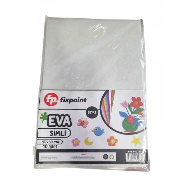 FİXPOİNT EVA SİMLİ A4 20X30 CM 10LU P-5732 BEYAZ