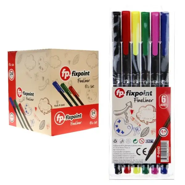 FİXPOİNT FİNE.KLİPSLİ KALEM P-5440 6 LI