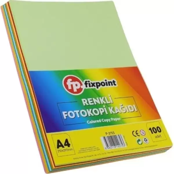 FİXPOİNT FOTOKOPİ KAĞIDI NEON 5 RENK 100LÜ P-4933