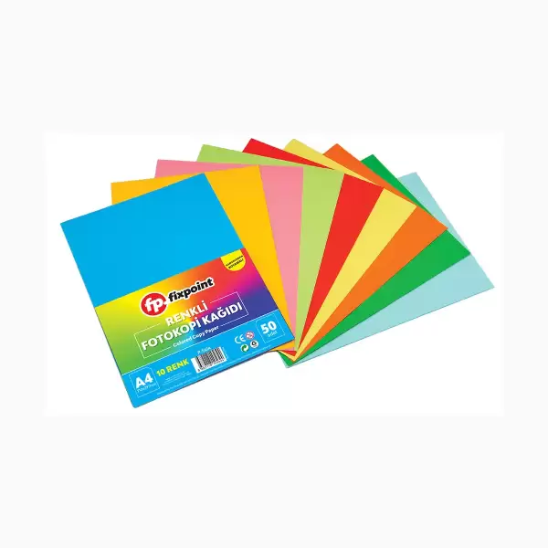 FİXPOİNT FOTOKOPİ KAĞIDI RENKLİ A4 50 Lİ P-5624