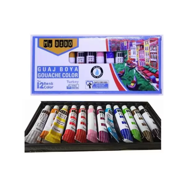 FİXPOİNT GUAJ BOYA TÜP 9 ML 12 RENK P-3578
